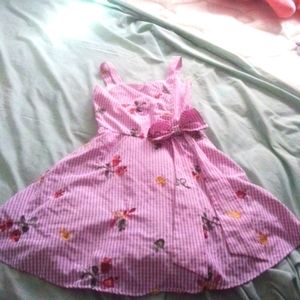 Floral dress with a bow